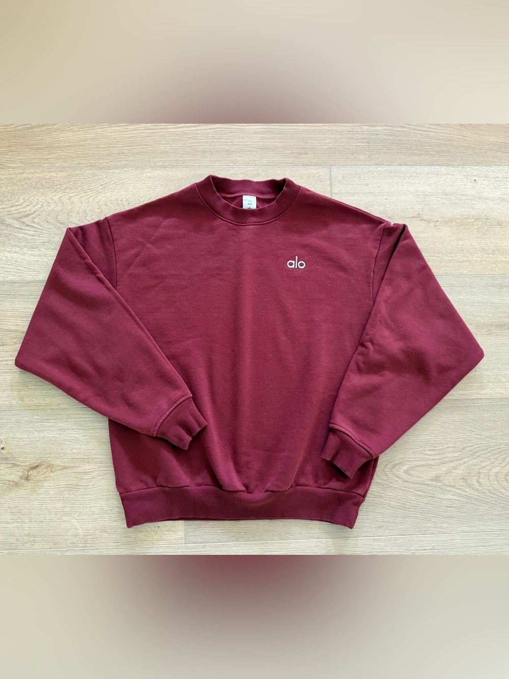 Alo Yoga Limited Edition Accolade Crewneck Sweatshirt XXS Burgundy Oversized